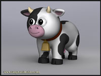 Vargas Animation - 3D Cow Model